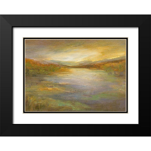 Foothills Black Modern Wood Framed Art Print with Double Matting by Finch, Sheila