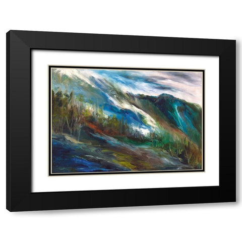 Sierra Storm Black Modern Wood Framed Art Print with Double Matting by Finch, Sheila