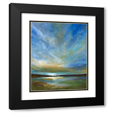 Updraft Black Modern Wood Framed Art Print with Double Matting by Finch, Sheila