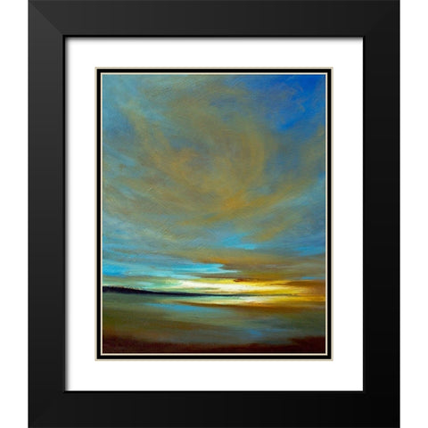 Dusk #4 Black Modern Wood Framed Art Print with Double Matting by Finch, Sheila