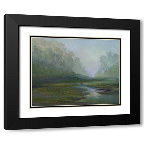 Early Morning Fog Black Modern Wood Framed Art Print with Double Matting by Finch, Sheila