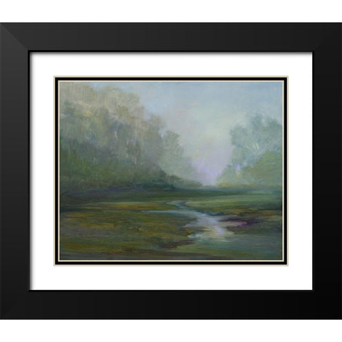 Early Morning Fog Black Modern Wood Framed Art Print with Double Matting by Finch, Sheila