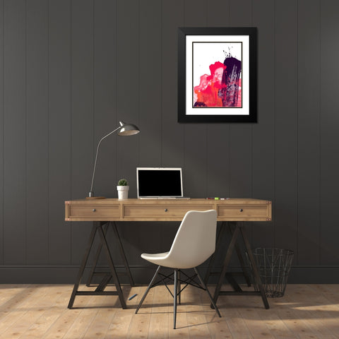 Liquid Swatch II Black Modern Wood Framed Art Print with Double Matting by Vess, June Erica