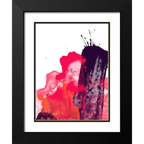 Liquid Swatch II Black Modern Wood Framed Art Print with Double Matting by Vess, June Erica