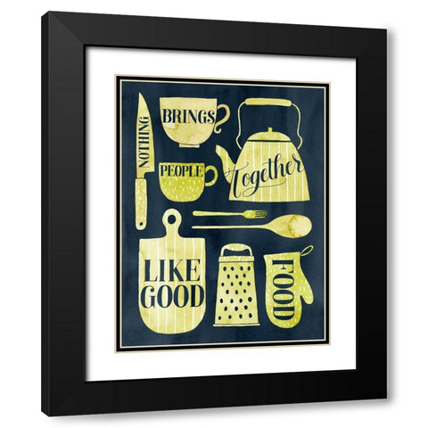 Food for the Soul I Black Modern Wood Framed Art Print with Double Matting by Popp, Grace
