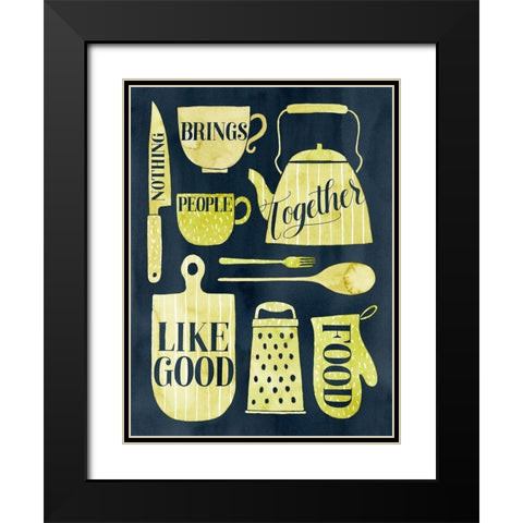 Food for the Soul I Black Modern Wood Framed Art Print with Double Matting by Popp, Grace