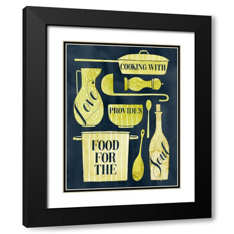Food for the Soul II Black Modern Wood Framed Art Print with Double Matting by Popp, Grace