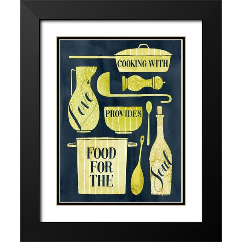 Food for the Soul II Black Modern Wood Framed Art Print with Double Matting by Popp, Grace