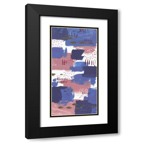 The Movement I Black Modern Wood Framed Art Print with Double Matting by Wang, Melissa