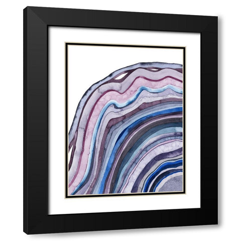 Amethyst Agate I Black Modern Wood Framed Art Print with Double Matting by Popp, Grace