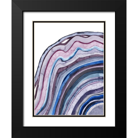 Amethyst Agate I Black Modern Wood Framed Art Print with Double Matting by Popp, Grace
