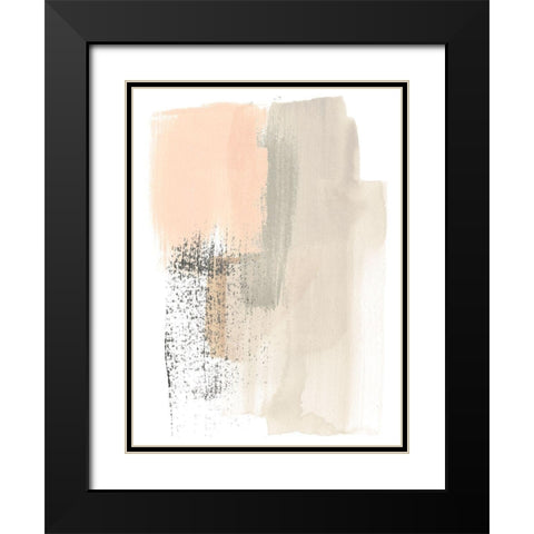 Blush Abstract I Black Modern Wood Framed Art Print with Double Matting by Vess, June Erica