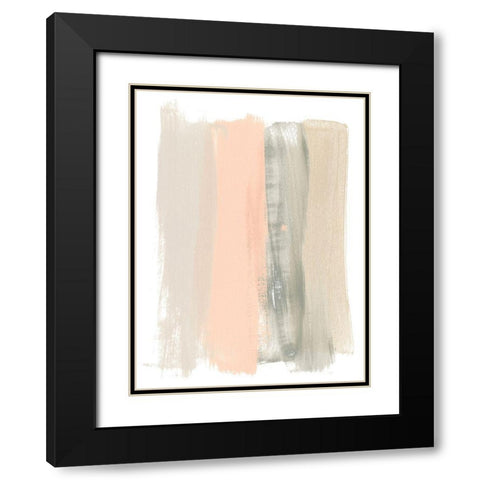 Blush Abstract II Black Modern Wood Framed Art Print with Double Matting by Vess, June Erica