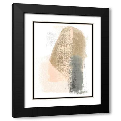 Blush Abstract III Black Modern Wood Framed Art Print with Double Matting by Vess, June Erica