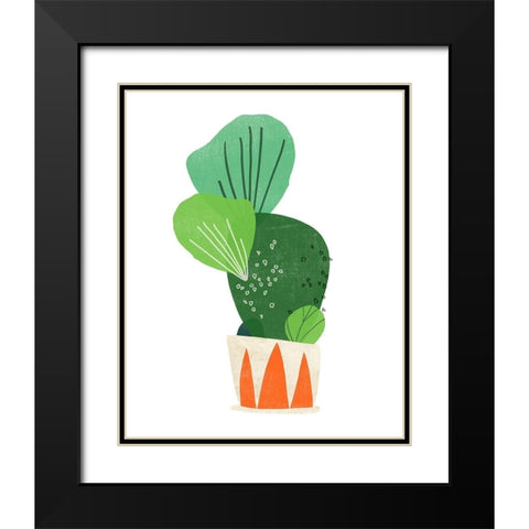 Happy Plants I Black Modern Wood Framed Art Print with Double Matting by Vess, June Erica