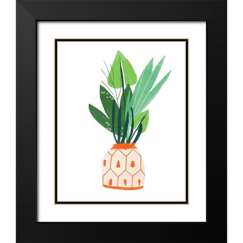 Happy Plants III Black Modern Wood Framed Art Print with Double Matting by Vess, June Erica