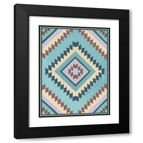 Tribal Structure I Black Modern Wood Framed Art Print with Double Matting by Wang, Melissa