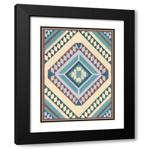 Tribal Structure II Black Modern Wood Framed Art Print with Double Matting by Wang, Melissa