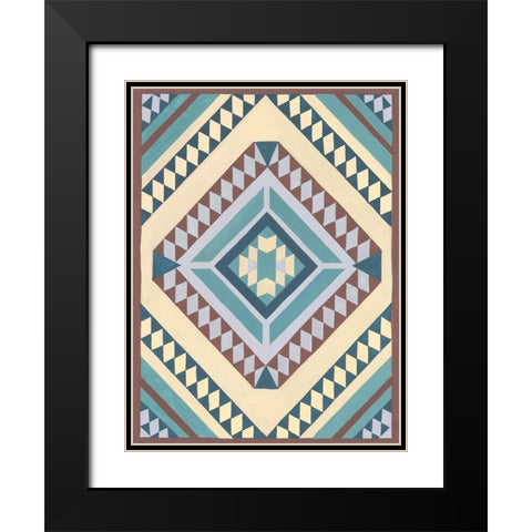 Tribal Structure II Black Modern Wood Framed Art Print with Double Matting by Wang, Melissa