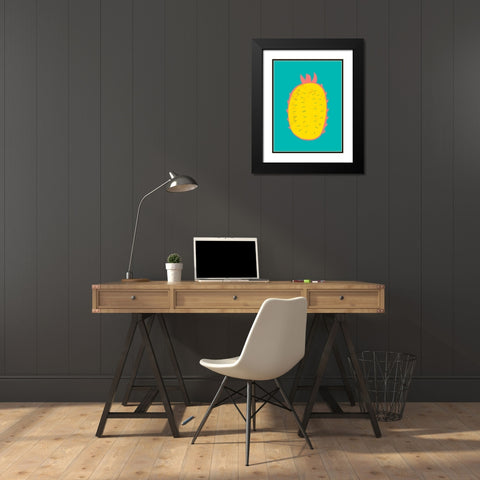 Fruit Party V Black Modern Wood Framed Art Print with Double Matting by Zarris, Chariklia