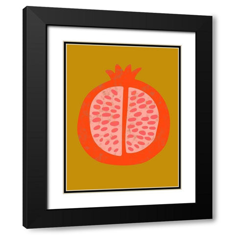 Fruit Party VI Black Modern Wood Framed Art Print with Double Matting by Zarris, Chariklia