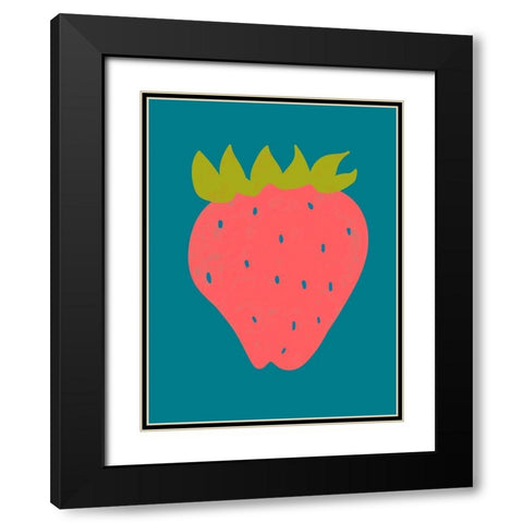 Fruit Party VII Black Modern Wood Framed Art Print with Double Matting by Zarris, Chariklia