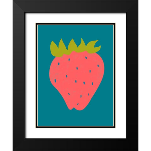 Fruit Party VII Black Modern Wood Framed Art Print with Double Matting by Zarris, Chariklia