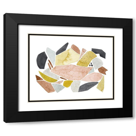 Tuscan Terazzo I Black Modern Wood Framed Art Print with Double Matting by Popp, Grace