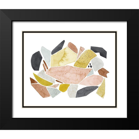 Tuscan Terazzo I Black Modern Wood Framed Art Print with Double Matting by Popp, Grace