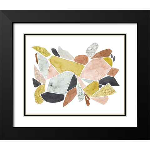 Tuscan Terazzo II Black Modern Wood Framed Art Print with Double Matting by Popp, Grace