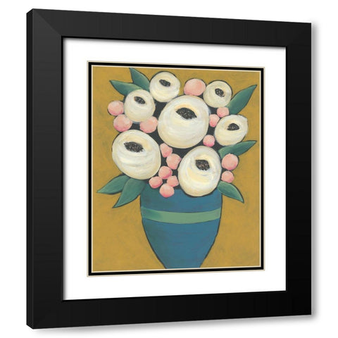 Country Garden Bouquet I Black Modern Wood Framed Art Print with Double Matting by Moore, Regina