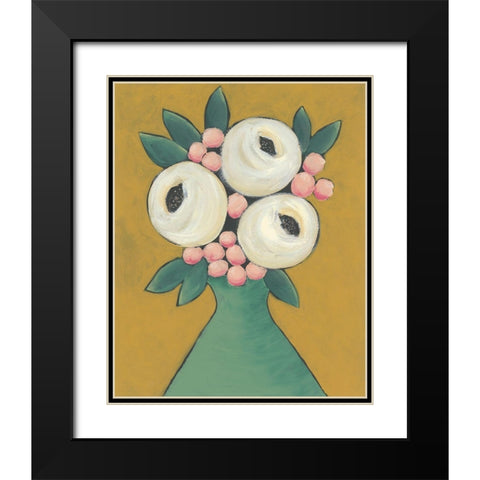 Country Garden Bouquet II Black Modern Wood Framed Art Print with Double Matting by Moore, Regina