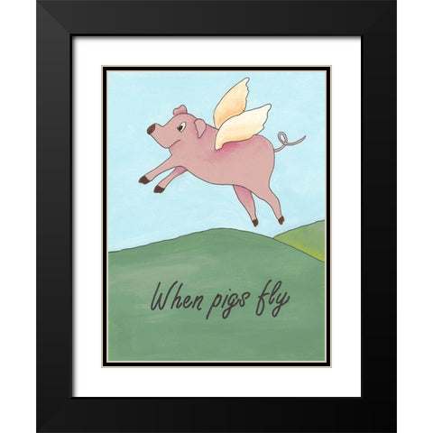 Animal Expressions V Black Modern Wood Framed Art Print with Double Matting by Moore, Regina