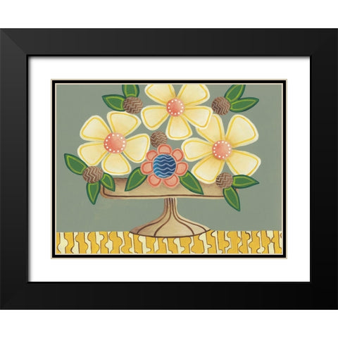 Full of Fun Bouquet I Black Modern Wood Framed Art Print with Double Matting by Moore, Regina