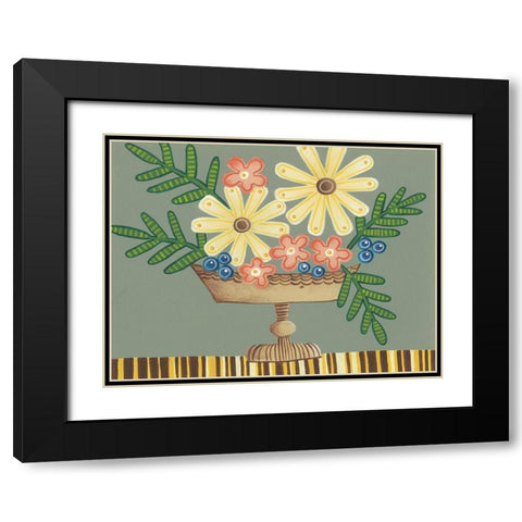 Full of Fun Bouquet II Black Modern Wood Framed Art Print with Double Matting by Moore, Regina