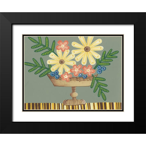 Full of Fun Bouquet II Black Modern Wood Framed Art Print with Double Matting by Moore, Regina