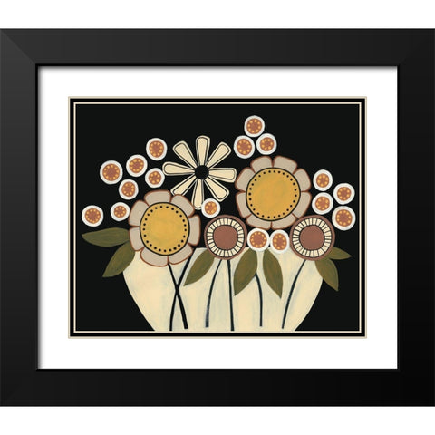 Summer Garden Floral I Black Modern Wood Framed Art Print with Double Matting by Moore, Regina