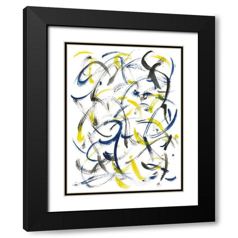 The Appearance of Wind II Black Modern Wood Framed Art Print with Double Matting by Wang, Melissa