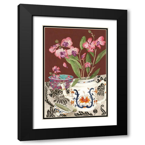 Elegant Arrangement II Black Modern Wood Framed Art Print with Double Matting by Wang, Melissa