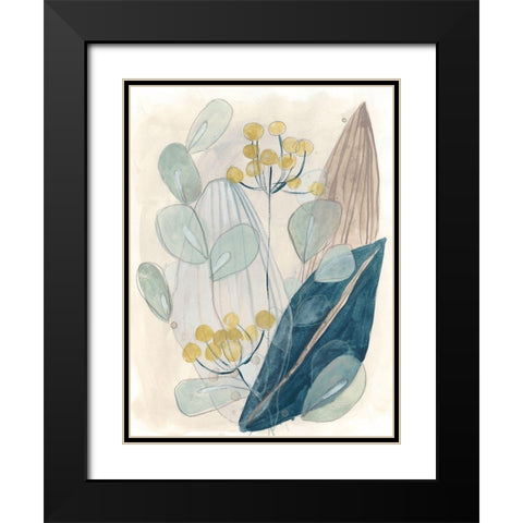 Terra Garden II Black Modern Wood Framed Art Print with Double Matting by Vess, June Erica
