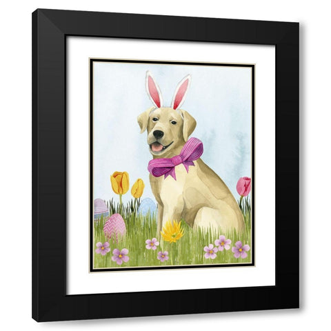 Puppy Easter I Black Modern Wood Framed Art Print with Double Matting by Popp, Grace