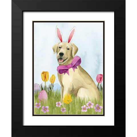 Puppy Easter I Black Modern Wood Framed Art Print with Double Matting by Popp, Grace