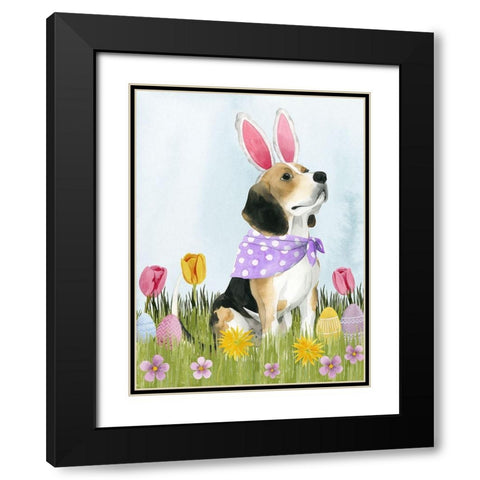 Puppy Easter II Black Modern Wood Framed Art Print with Double Matting by Popp, Grace