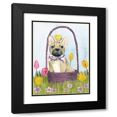 Puppy Easter III Black Modern Wood Framed Art Print with Double Matting by Popp, Grace