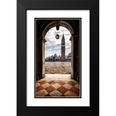 Looking Out Black Modern Wood Framed Art Print with Double Matting by Head, Danny