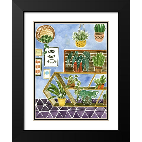 Way to the Jungle I Black Modern Wood Framed Art Print with Double Matting by Wang, Melissa