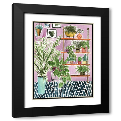 Way to the Jungle II Black Modern Wood Framed Art Print with Double Matting by Wang, Melissa
