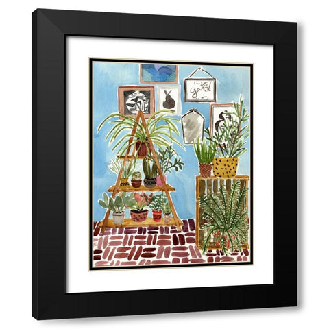 Way to the Jungle III Black Modern Wood Framed Art Print with Double Matting by Wang, Melissa