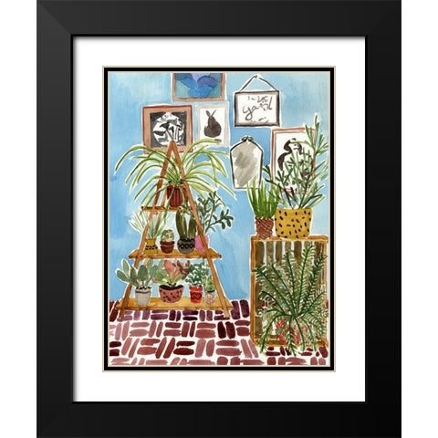 Way to the Jungle III Black Modern Wood Framed Art Print with Double Matting by Wang, Melissa