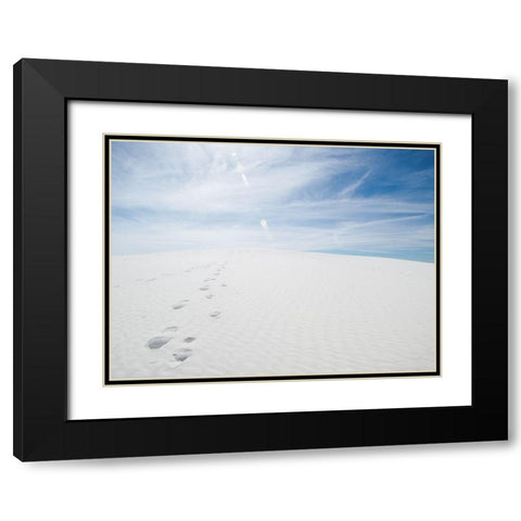 White Dunes I Black Modern Wood Framed Art Print with Double Matting by Quintero, Sonja